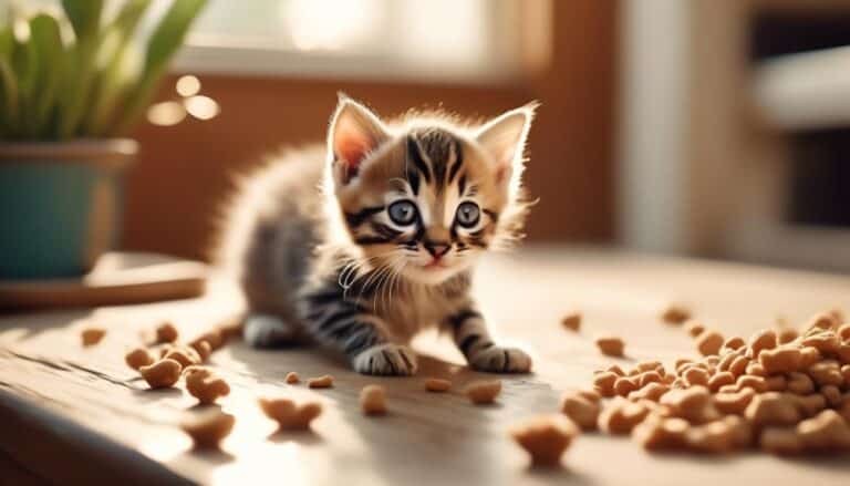 adorable kittens discover dry food