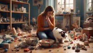 apologizing for accidental cat mishap