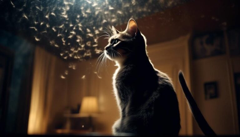 cat ceiling staring secrets