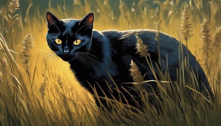 cats hunting birds outdoors