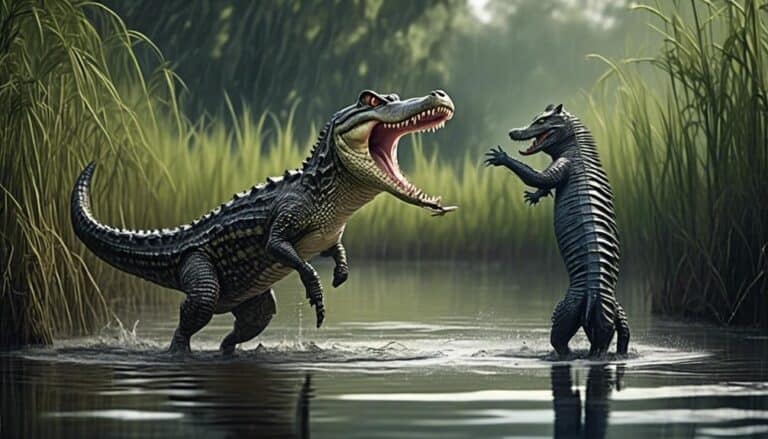 cats intimidate alligators effectively