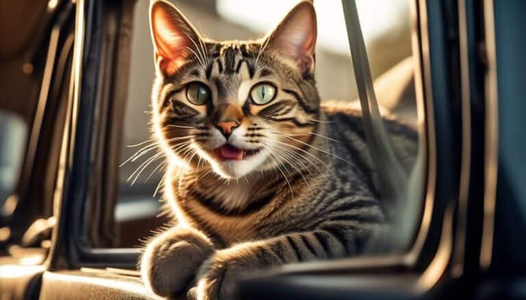cats panting in cars