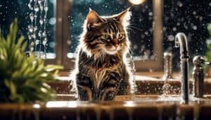 cats unique water fascination