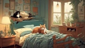 dealing with bed hogging cats