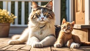 feline fascination with canine companions