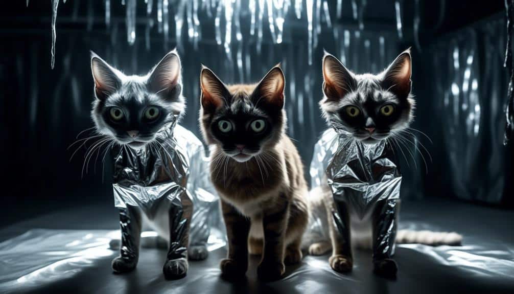 feline fear of shiny objects