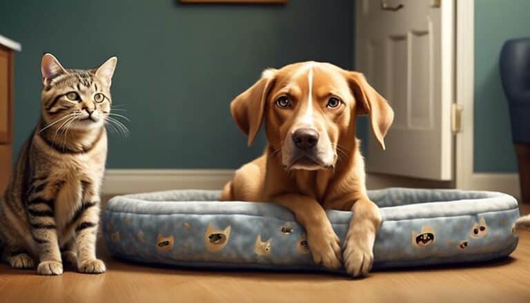 feline urination on canine bedding