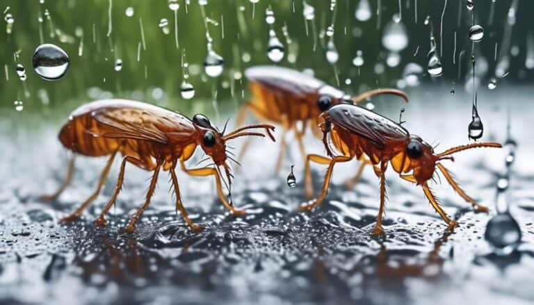 fleas thriving despite rain