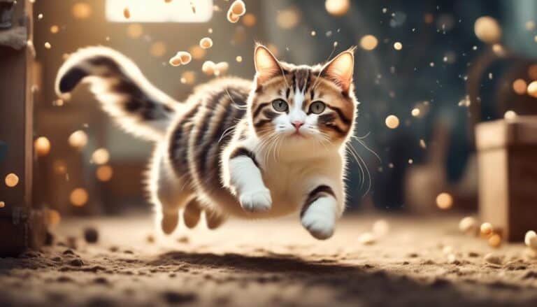 gravity defying munchkin cats jump
