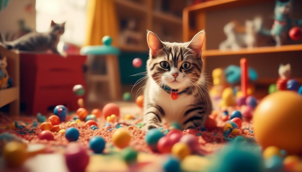 joyful playtime for blind cats