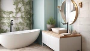 litter box in bathroom