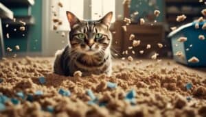 mysterious kicking in litter