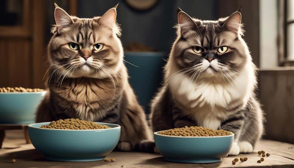 persistent cats seeking extra food