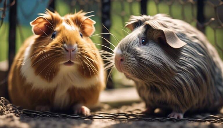 pets cat and guinea pig