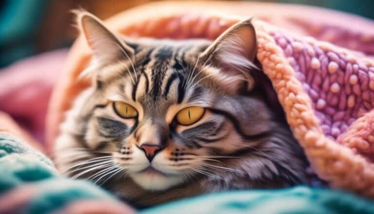 uncovered cats ball shaped sleep