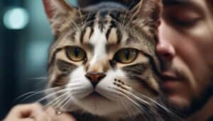 unusual cat behavior face sitting