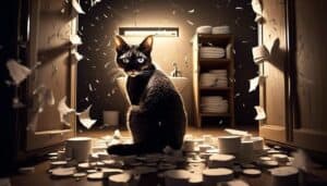 unusual feline bathroom behaviors