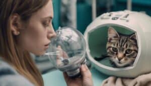 administering oxygen to cats