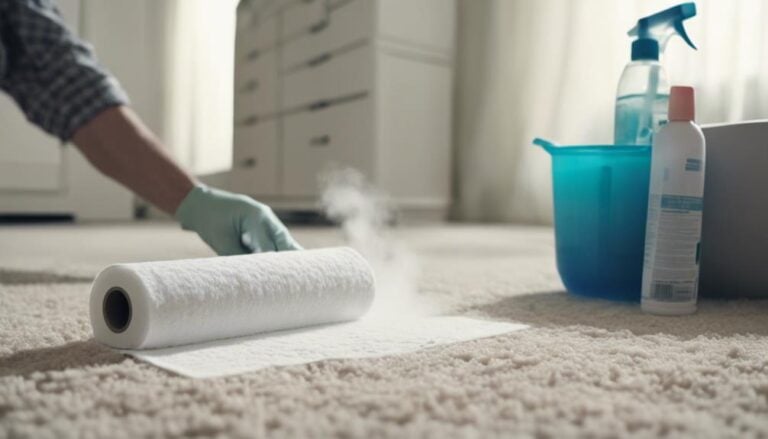 cleaning up cat vomit