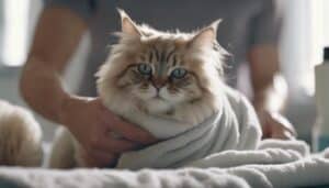 wrapping a cat safely
