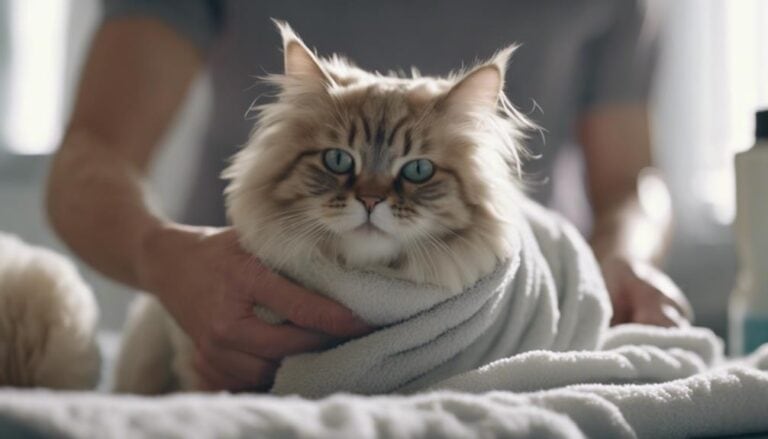 wrapping a cat safely