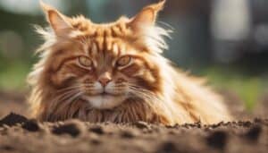 cats rolling in dirt