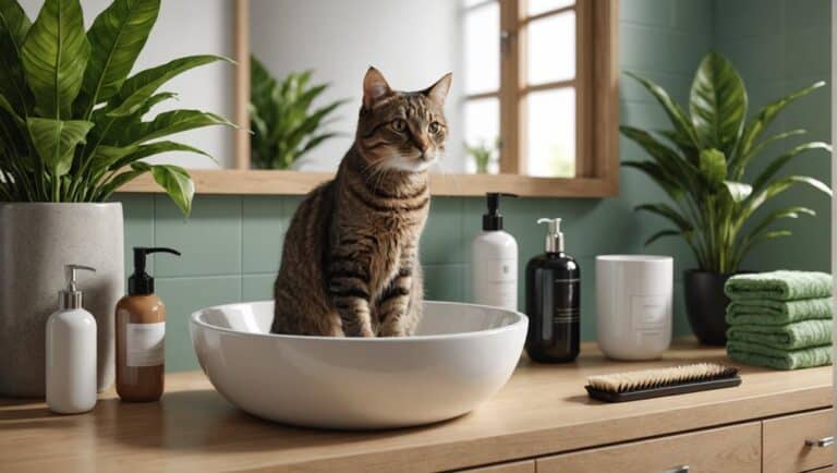 preparing for cat bath