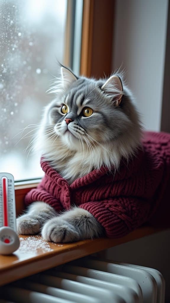 cat cold weather signs