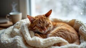 cozy cat warmth therapy