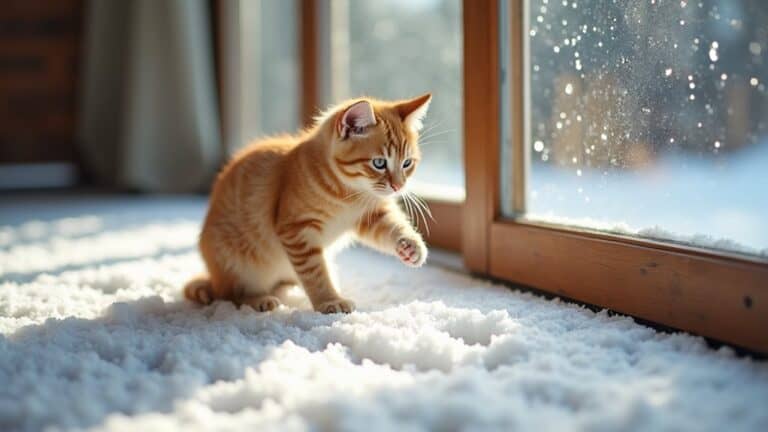 introduce cat to snow safely