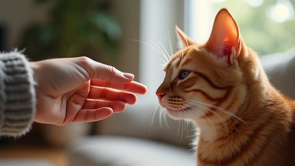 purring petting treats attention