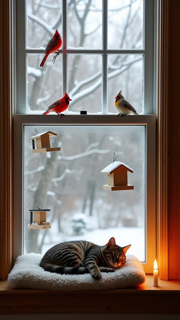 winter wildlife viewing stations