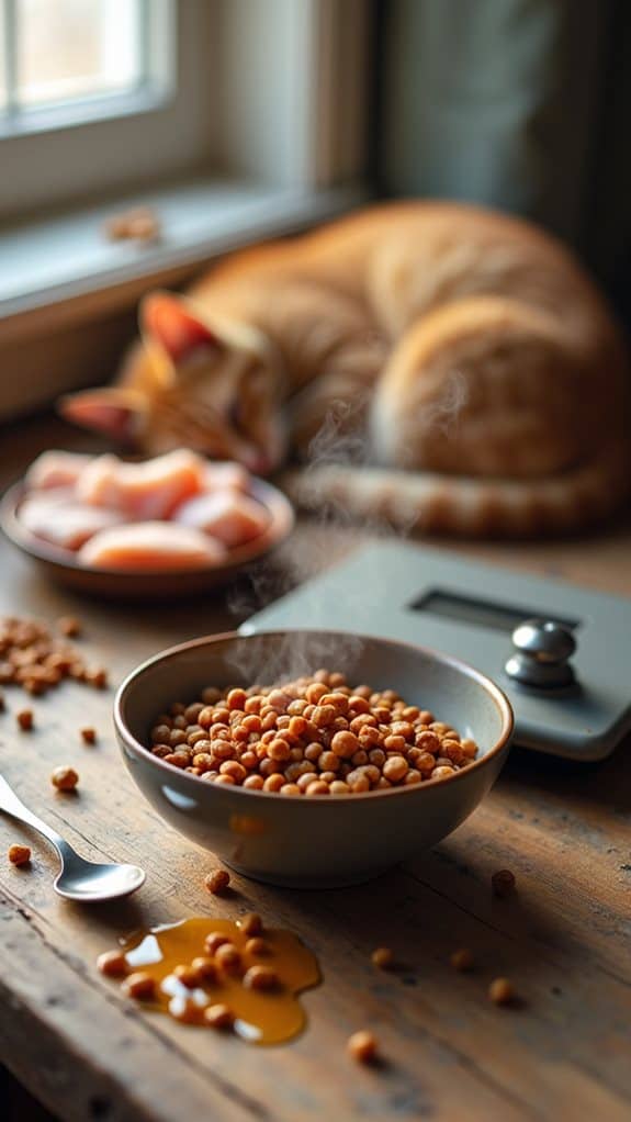 winter cat diet management