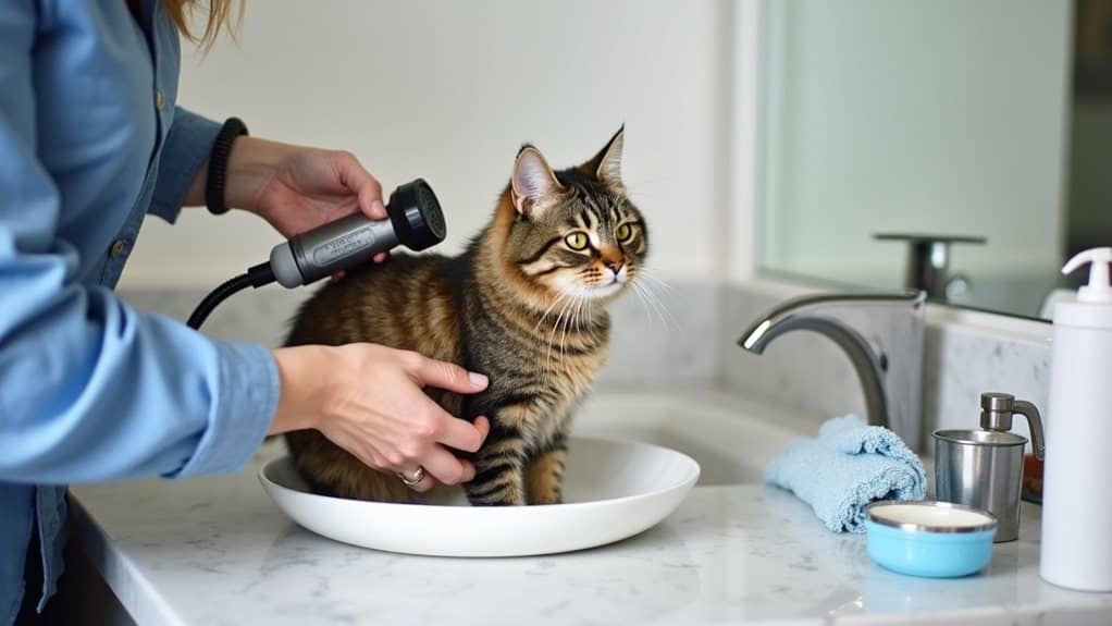 bathing your cat safely