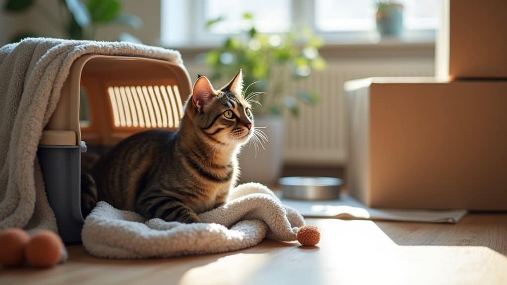calm cat moving strategy