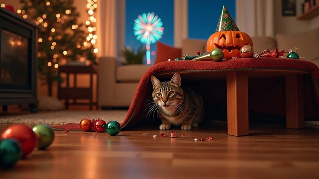 cat comfort during celebrations
