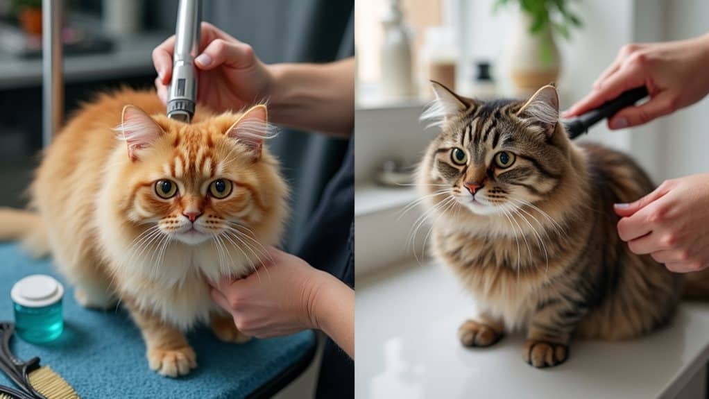 cat grooming frequency varies