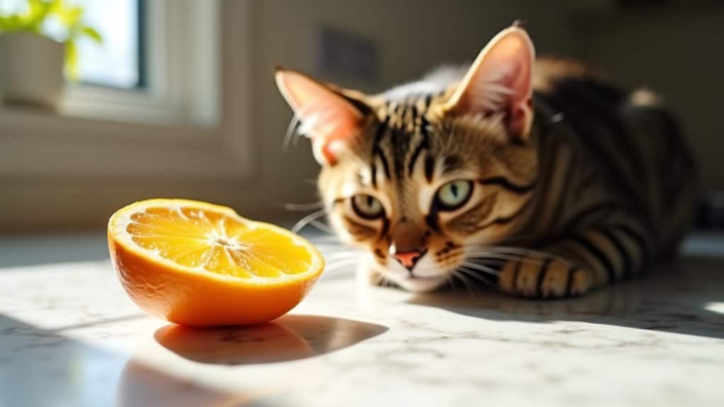 citrus fruits harm cats