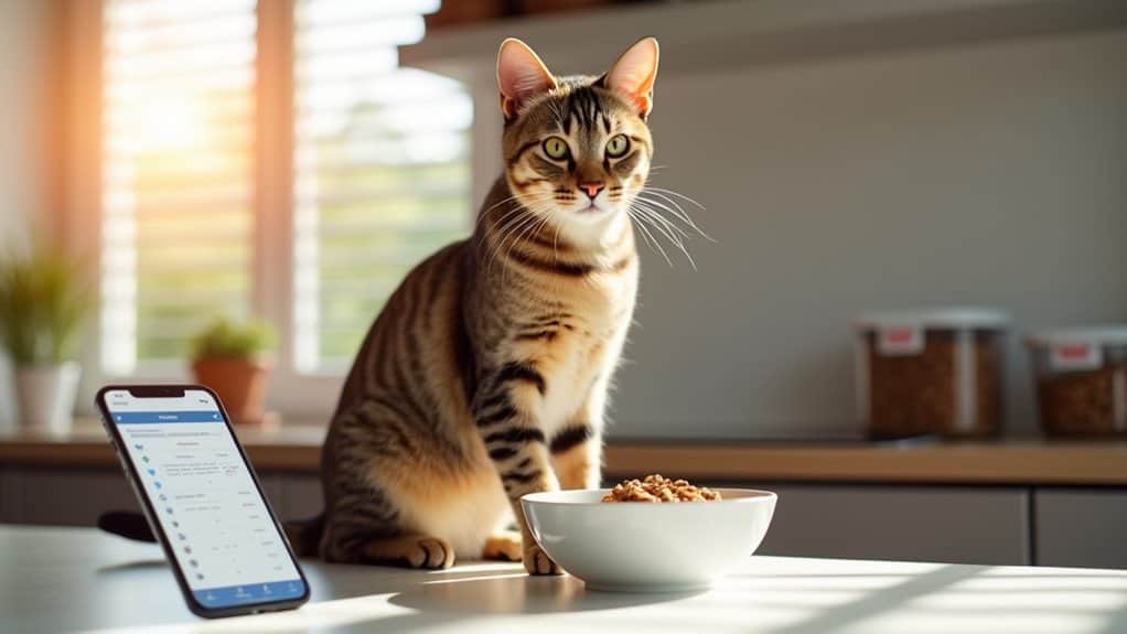 consistent cat feeding routine