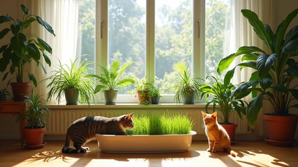 feline friendly herb gardening stations