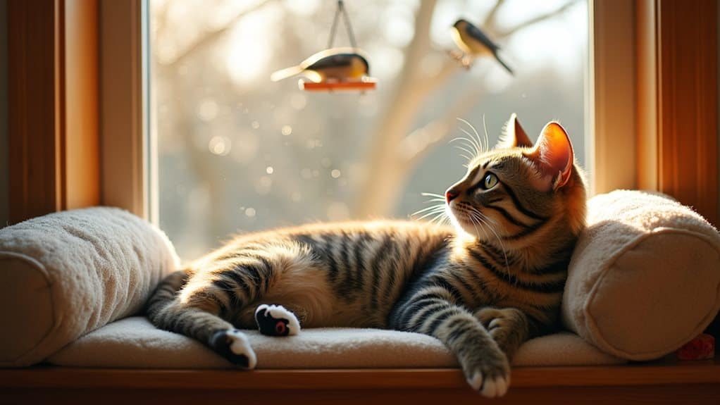 feline instincts through windows