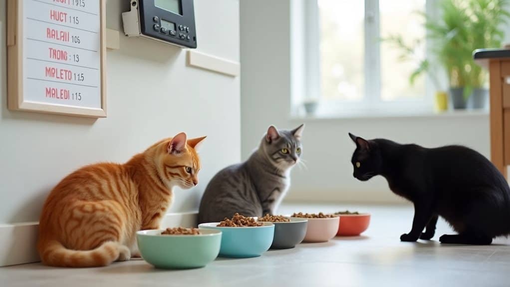 manage multi cat feeding dynamics