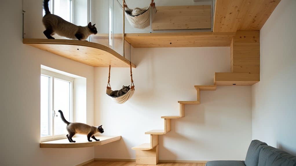 overhead cat walkways installation