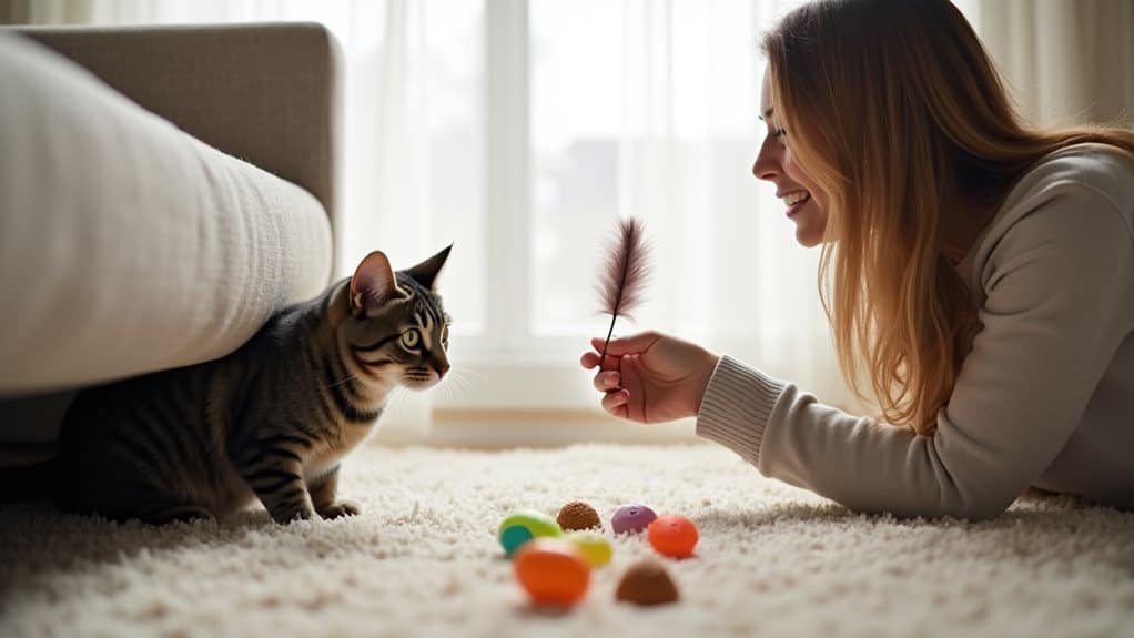play therapy for shy cats