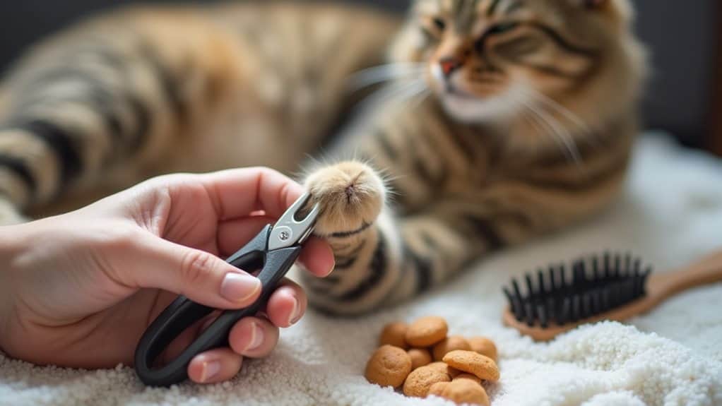 regular cat nail trimming
