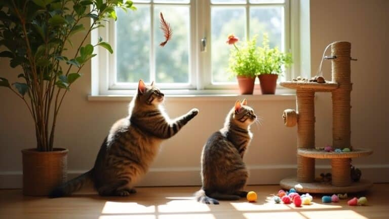 stimulating indoor cat environment