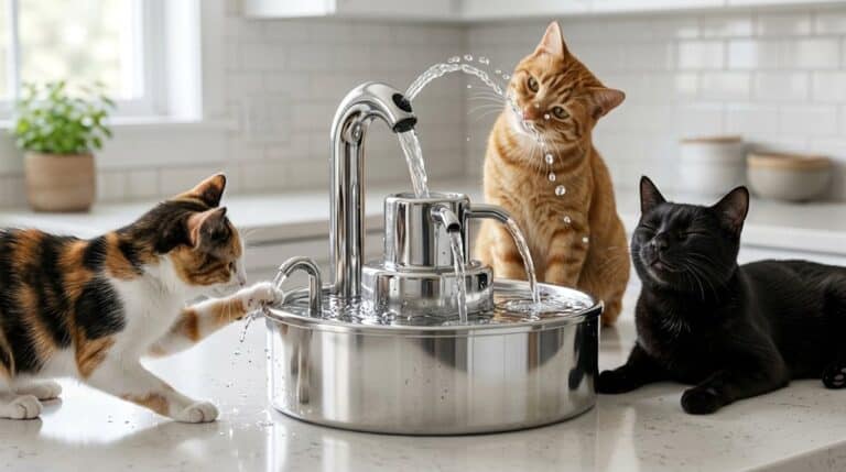 stainless steel cat fountains